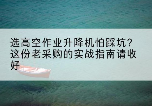 新密高空作业升降机厂家推荐-选高空作业升降机怕踩坑？这份老采购的实战指南请收好