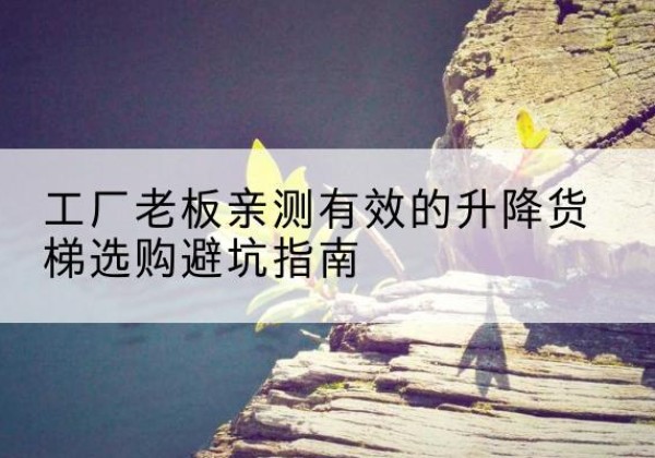 新密升降货梯怎么选-工厂老板亲测有效的升降货梯选购避坑指南